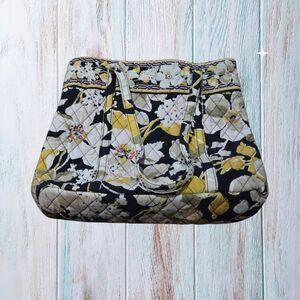 Vera Bradley Dogwood | Yellow‎ Quilted Floral Boho Tote Patchwork Handbag
